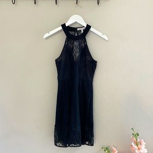Black lace BCBG mini dress size 0
